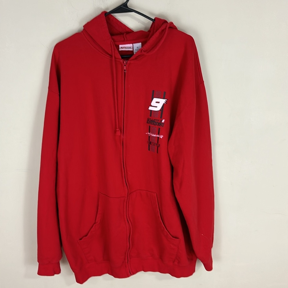 NASCAR Kasey Kahne  #9 Red Full Zip Hoodie Hooded Sweatshirt Jacket Size 2X